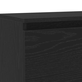 TV-Schrank mit LED-Leuchten Schwarz Eichen-Optik 120x30x36 cm
