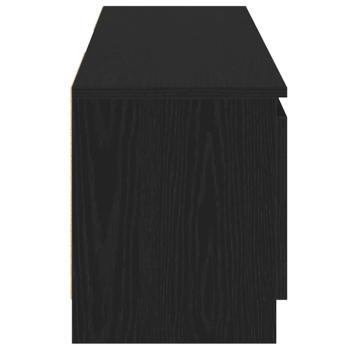 TV-Schrank mit LED-Leuchten Schwarz Eichen-Optik 120x30x36 cm