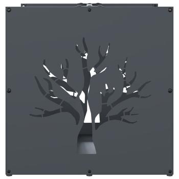 Brennholzregal Anthrazit 40x40x40 cm Kaltgewalzter Stahl