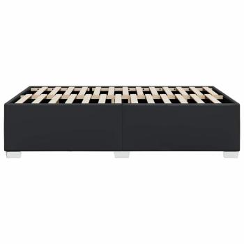 Bettgestell ohne Matratze Schwarz 137x190 cm Kunstleder