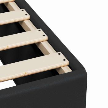 Bettgestell ohne Matratze Schwarz 137x190 cm Kunstleder