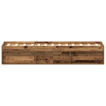 ARDEBO.de - Bettgestell ohne Matratze Altholz-Optik 75x190 cm Holzwerkstoff