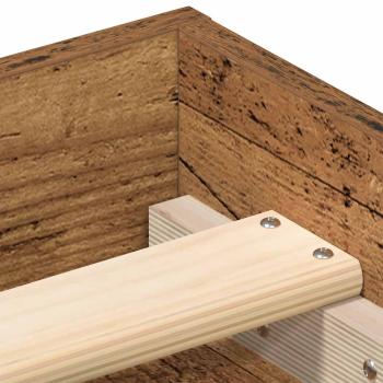 Bettgestell ohne Matratze Altholz-Optik 75x190 cm Holzwerkstoff