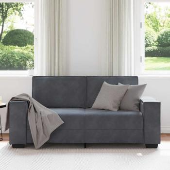 2-Sitzer-Sofa Dunkelgrau 140 cm Samt