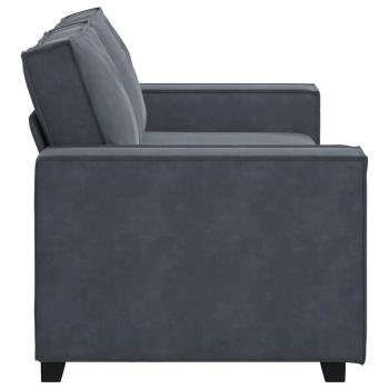 2-Sitzer-Sofa Dunkelgrau 140 cm Samt