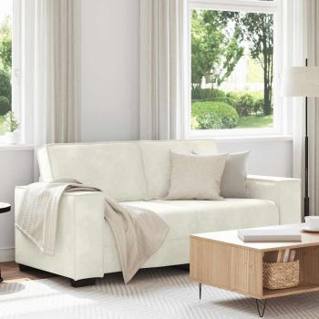 ARDEBO.de - 2-Sitzer-Sofa Creme 140 cm Samt
