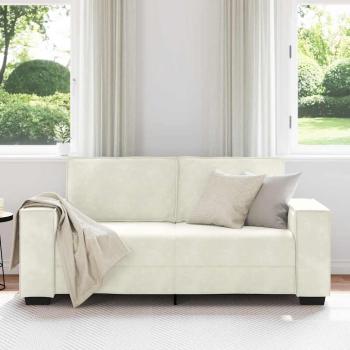 2-Sitzer-Sofa Creme 140 cm Samt