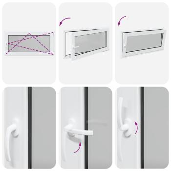 Kellerfenster RISOR 120x60 cm Dreh Kipp DIN Rechts Weiß