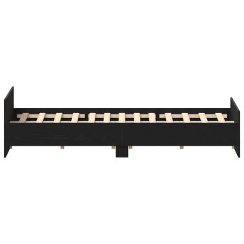 Bettgestell ohne Matratze Schwarz Eichen-Optik 120x190 cm