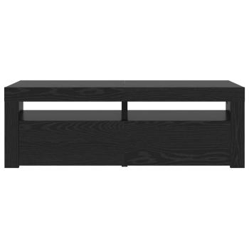 TV-Schrank mit LED-Leuchten Schwarz Eichen-Optik 120x35x40 cm