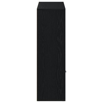 Bücherschrank Schwarz Eichen-Optik 98x29x97,5 cm Holzwerkstoff