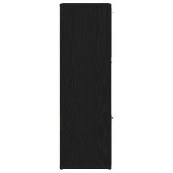 Bücherschrank Schwarz Eichen-Optik 90x28x90 cm Holzwerkstoff