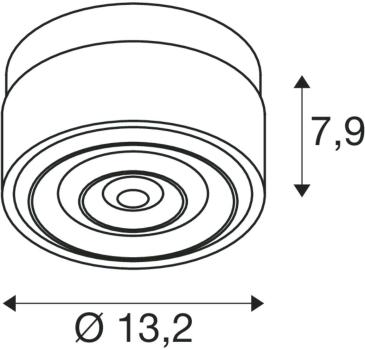 SLV CYFT WAVE Wand- und Deckenaufbauleuchte, 2700/3000/4000K, 6,5W, PHASE, schwarz (1008024)