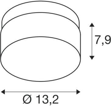 SLV CYFT Wand- und Deckenaufbauleuchte, 2700/3000/4000K, 6,5W, PHASE, schwarz (1007608)
