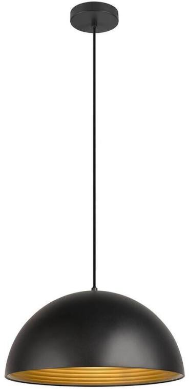 ARDEBO.de SLV FORCHINI M 40 Pendelleuchte, E27, Pendellänge 150cm, 1x max. 40W, Ø 40cm, Stahl, matt schwarz/matt gold (1008536)