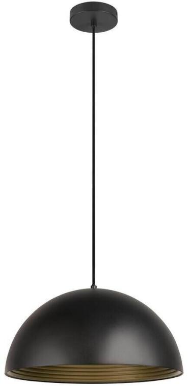 SLV FORCHINI M 40 Pendelleuchte, E27, Pendellänge 150cm, 1x max. 40W, Ø 40cm, Stahl, matt schwarz/matt gold (1008536)