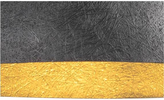 SLV FORCHINI 50 Pendelleuchte, E27, Pendellänge 150cm, 1x max. 40W, Ø 50cm, matt schwarz/matt gold (1008535)