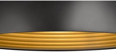 SLV FORCHINI M 40 TRACK Pendelleuchte für 1-Phasen Hochvolt-Schienen-System, E27, inkl. Adapter schwarz, Ø 40cm, schwarz/gold (1008540)