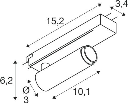 SLV GRIP! S Spot für 1-Phasen Hochvolt-Schienen-System, Ø3,0cm, 3000K, Phase, 11W, gold/schwarz (1008399)