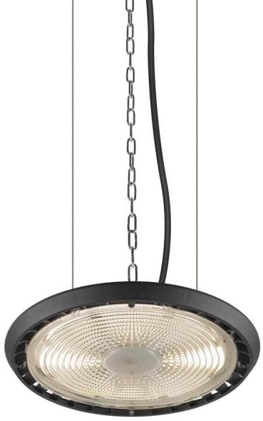 SLV HIGHBAY V 330 Pendelleuchte, Ø330mm, 100/120/170/200W, 4000K, IP65, schwarz (1007679)