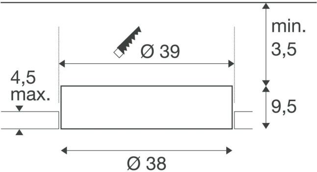 SLV MEDO 40 Deckeneinbauleuchte, Ø 38cm, ohne Rahmen, rund, 16W, 3000/4000K, weiß (1008632)