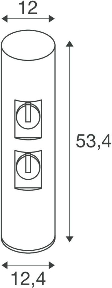 SLV M-POL 60 Pole, Poller für Leuchtenkopf, 2 Steckdosen, IP54, Höhe 53,4cm, Aluminium, anthrazit (1008474)