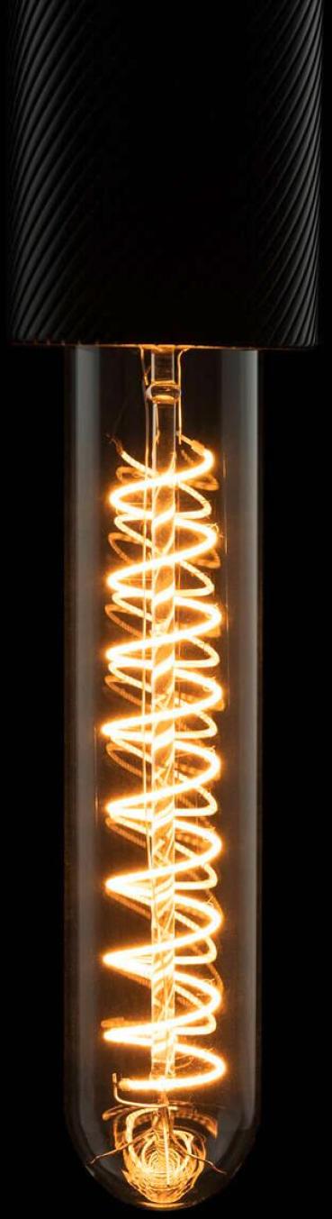 SLV LED Tube Soft Spiral LED-Leuchtmittel, E27, PHASE dimmbar, 6W, 2200K, Glas, transparent (1008152)