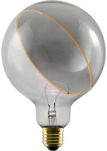 ARDEBO.de SLV LED Illusion Globe 125 slanting top LED-Leuchtmittel, E27, PHASE dimmbar, 5W, 2200K, Glas, rauchgrau (1008160)
