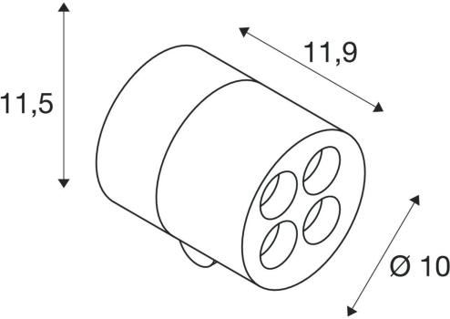 SLV R-CUBE Wand- und Deckenaufbauleuchte, IP65, 2700/3000K, PHASE dimmbar, anthrazit (1007511)
