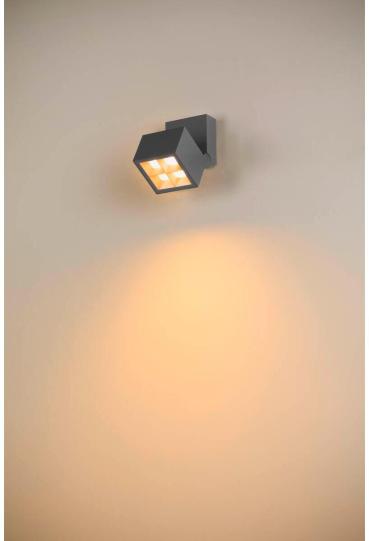 SLV S-CUBE Wand- und Deckenaufbauleuchte, IP65, 2700/3000K, PHASE dimmbar, anthrazit (1007458)