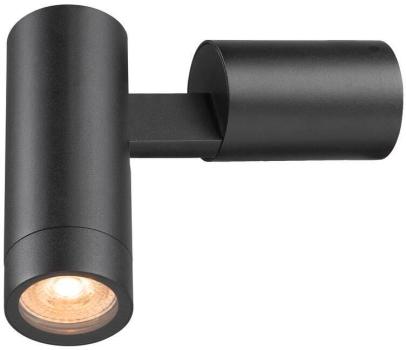 SLV S-TUBE Wand- und Deckenaufbauleuchte, IP65, GU10, 1x max. 10W, schwarz (1007653)