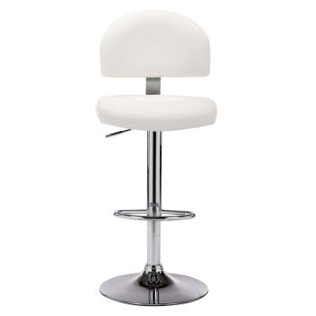 Barhocker 2 Stk. Weiß Kunstleder