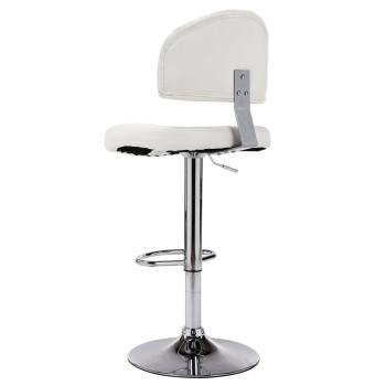Barhocker 2 Stk. Weiß Kunstleder