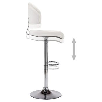 Barhocker 2 Stk. Weiß Kunstleder