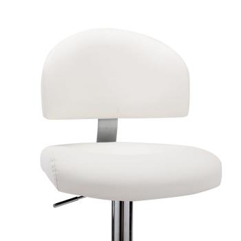 Barhocker 2 Stk. Weiß Kunstleder
