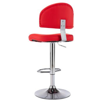 Barhocker 2 Stk. Rot Kunstleder