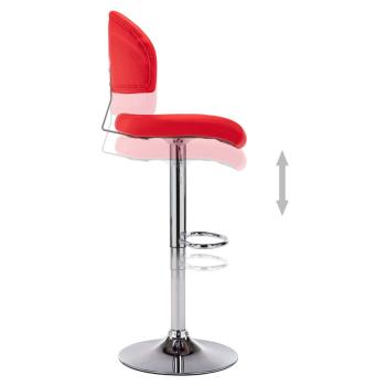 Barhocker 2 Stk. Rot Kunstleder