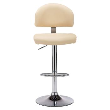Barhocker Cremeweiß Kunstleder