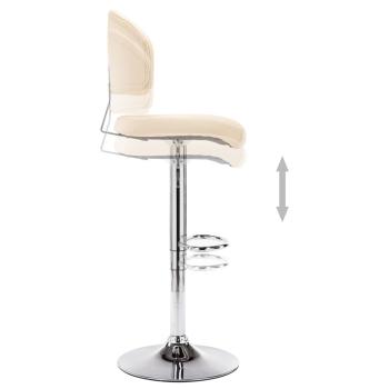 Barhocker Cremeweiß Kunstleder