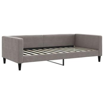 Tagesbett Ausziehbar mit Matratzen Taupe 100x200 cm Stoff