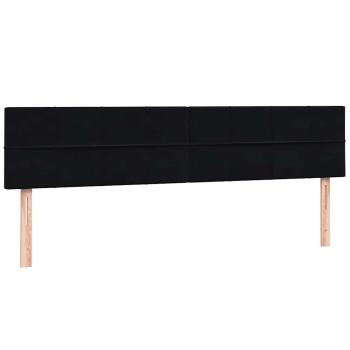 Boxspringbett mit Matratze Schwarz 180x220 cm Samt