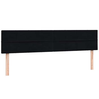 Boxspringbett mit Matratzen Schwarz 180x220 cm Samt