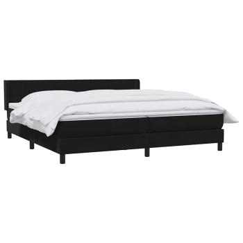 ARDEBO.de - Boxspringbett mit Matratze Schwarz 180x220 cm Samt