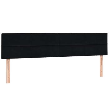 Boxspringbett mit Matratze Schwarz 180x220 cm Samt