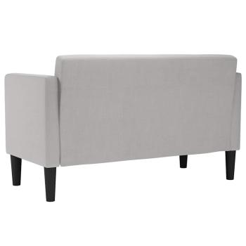 Zweisitzer-Sofa Wolkengrau 111 cm Stoff