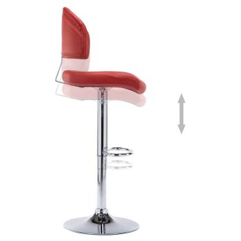 Barhocker 2 Stk. Weinrot Kunstleder