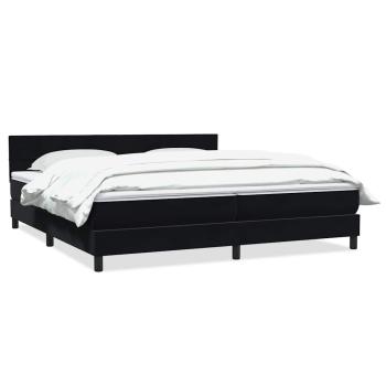 ARDEBO.de - Boxspringbett mit Matratze Schwarz 180x220 cm Samt