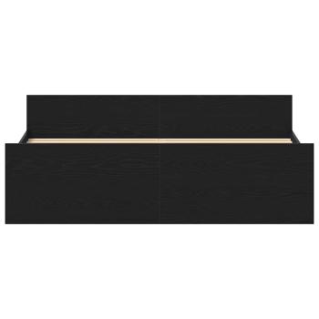 Bettgestell ohne Matratze Schwarz Eichen-Optik 160x200 cm