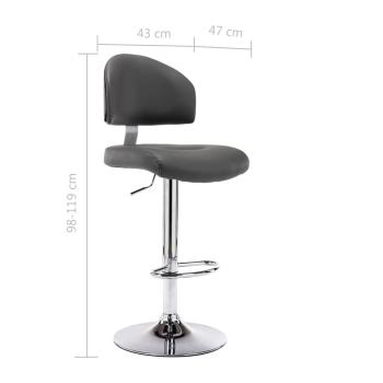 Barhocker Grau Kunstleder