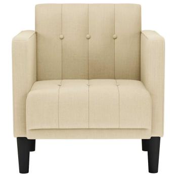 Sessel mit Armlehnen Creme 53 cm Stoff